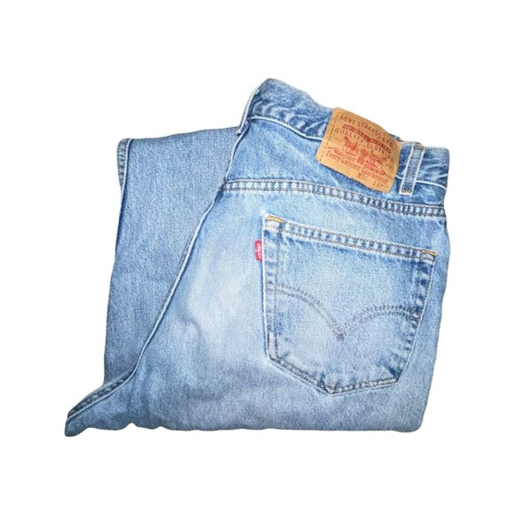 Levis Vintage Well Worn Relaxed Fit 100 Cotton Straight Leg Jeans 36 33 - Picture 1 of 10